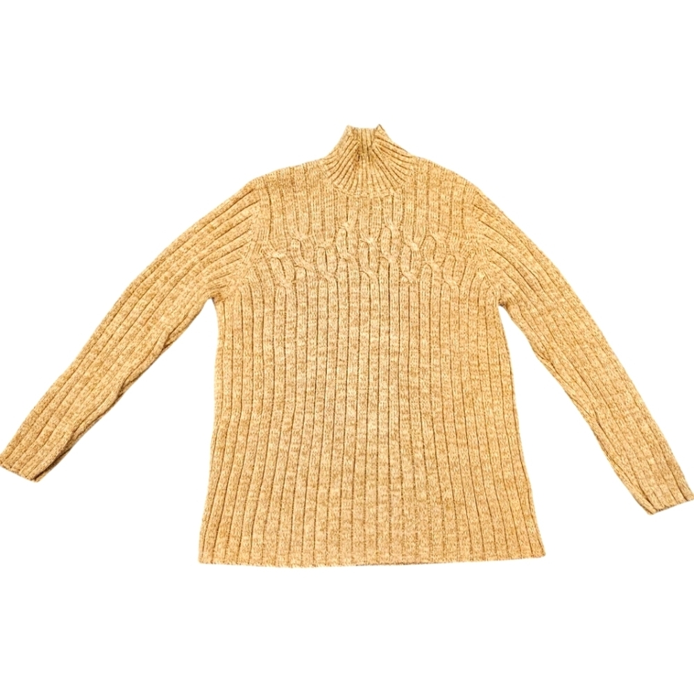 Cotton Ginny Plus Cozy Brown Ribbed Knit Sweater, NWOT